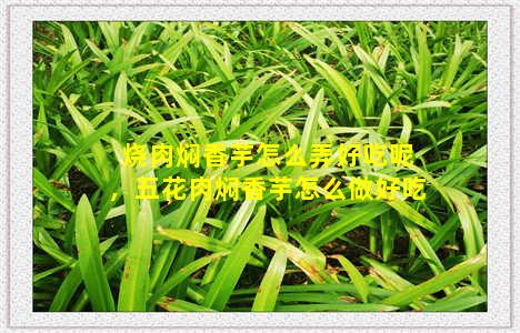 烧肉焖香芋怎么弄好吃呢，五花肉焖香芋怎么做好吃