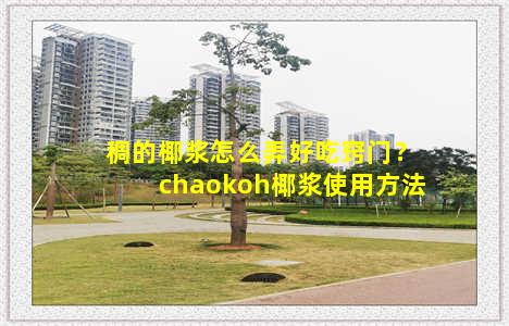 稠的椰浆怎么弄好吃窍门？chaokoh椰浆使用方法